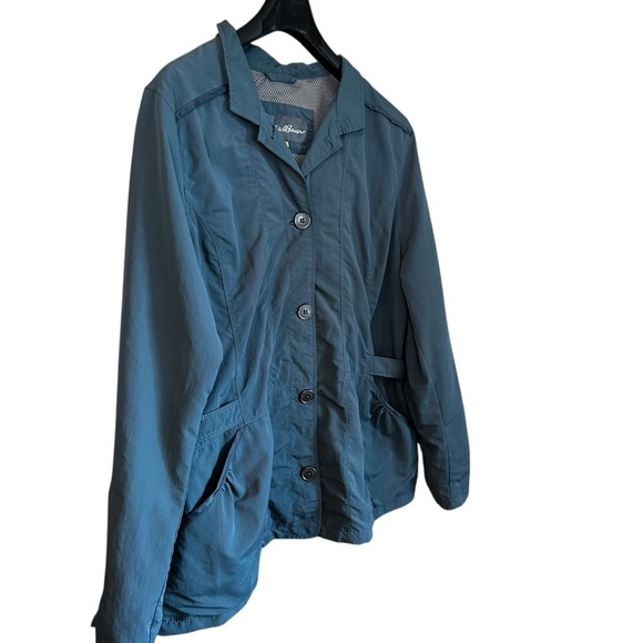 Eddie Bauer Travex Women's Voyager Travel Button Front Jacket Blue XL - Picture 3 of 12